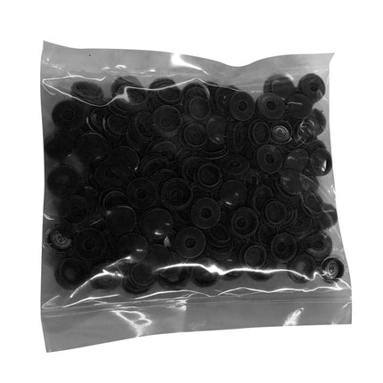 Domed Caps in Packs of 100 Black From Workshop Plus