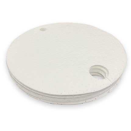 White Barrel Drum Top Oil Absorbent Pads