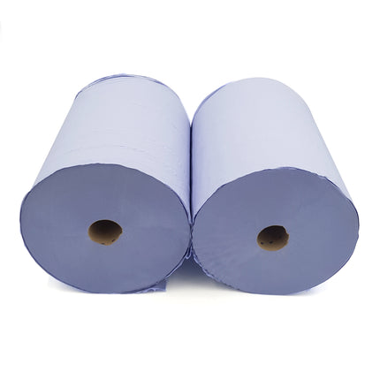 Wide Blue Paper Roll 3 ply 300M x 37cm Pack of 2 by Workshop Plus