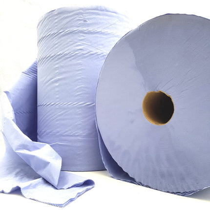 Wide Blue Paper Roll 3 ply 300M x 37cm Pack of 2 by Workshop Plus