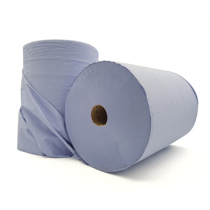 Wide Blue Paper Roll 3 ply 300M x 37cm Pack of 2 by Workshop Plus