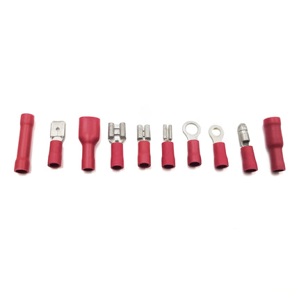 Assorted Insulated Terminals - 87 Pieces in blue or red from Workshop Plus