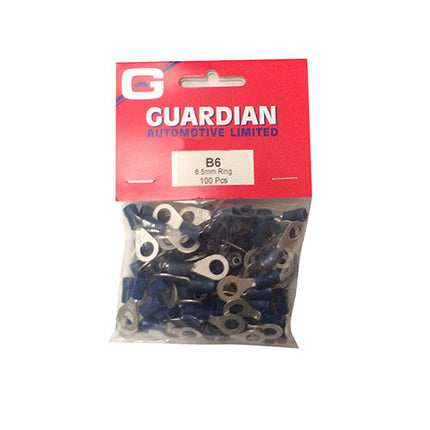 Pre-Insulated Ring Terminals Blue - 100 Pieces From Workshop Plus