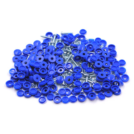 Tamper Proof Number Plate Screws And Caps - 100 Pieces by Workshop Plus